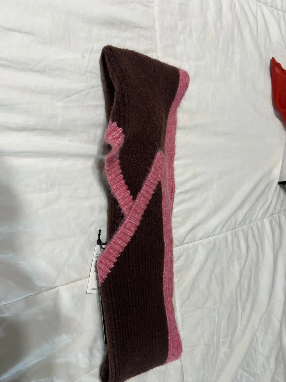House of Harlow 1960 Brown and Pink Knit Headband